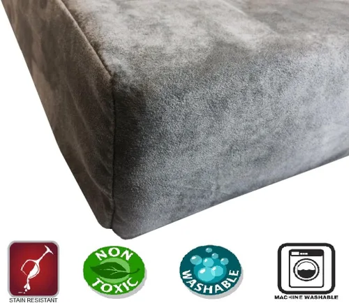 Miniatura 2 de Dogbed4less Cama ortopédica para mascotas con espuma viscoelástica para mascotas medianas y grandes, forro impermeable, funda lavable de microgamuza