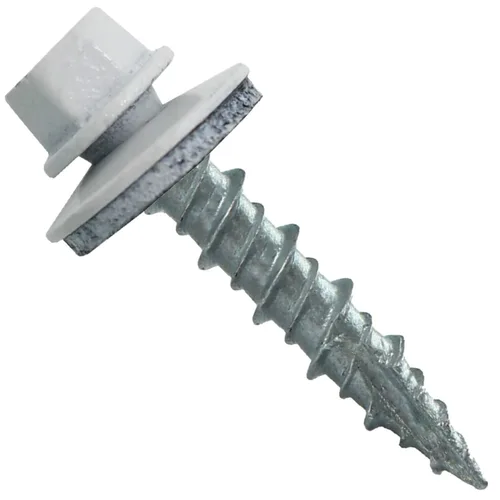 Miniatura 61 de Tornillos para techo de metal: (250) 10 x 1 sin pintura galvanizados con cabeza hexagonal para techo de chapa. Tornillos autoiniciados de metal