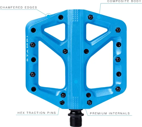 Miniatura 3 de Crankbrothers Stamp Pedales Planos MTB - Pedales de Bicicleta Ligeros, Versátiles y Duraderos de Tamaño Específico Turquesa