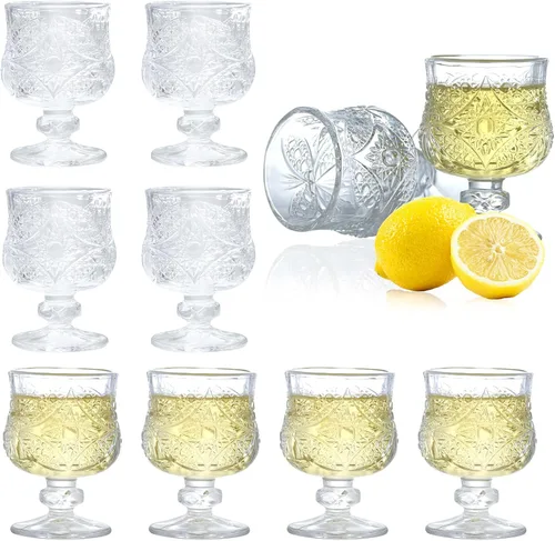 Miniatura 11 de Cordial Glasses, 1.7oz/1.7 fl oz, juego de 16 vasos de chupito, vasos de chupito con tallo/tequila/vasos de jerez