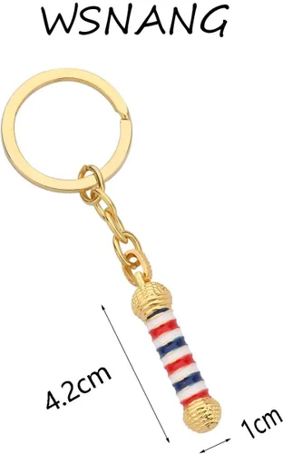 Miniatura 2 de WSNANG Letrero de peluquería con llavero/collar para peluquero con luz de giro, colgante de joyería, estilista de regalo