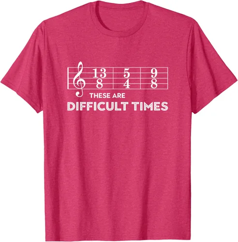 Miniatura 24 de Musician - Camiseta con texto en inglés "These are Difficult Times", talla S