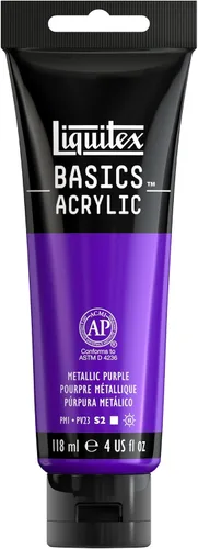 Miniatura 51 de Liquitex BASICS Pintura Acrílica, Botella de 400ml (13.5 oz), Blanco Titanio Titanio Blanco
