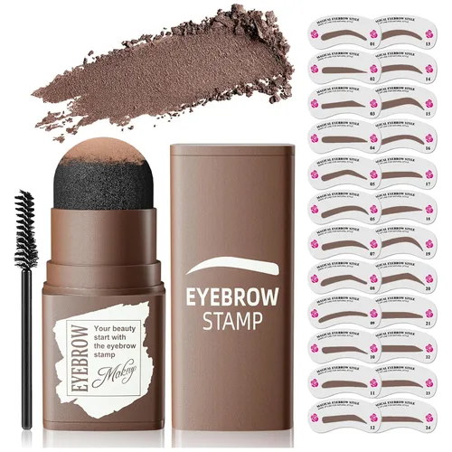 Miniatura 5 de Kit de Plantilla de Sello para Cejas - Kit de Plantilla para Cejas para Principiantes, Kit de Plantilla y Sello para Cejas de Larga Duración, A