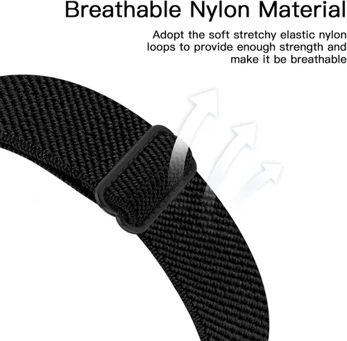 Miniatura 2 de YONWORTH - Banda elástica ajustable para reloj compatible con Fitbit Charge 2. Correa de nailon elástica, suave para muñecas. Pulsera deportiva
