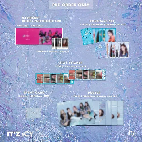 Miniatura 2 de JYP Ent IT'Z ICY Album [IT'Z] ver CD+36page Booklet+2p Card+Sticker+Extra PHOTOCARD SET+PHOTO STICKER Gift+Photo Book+1st Page