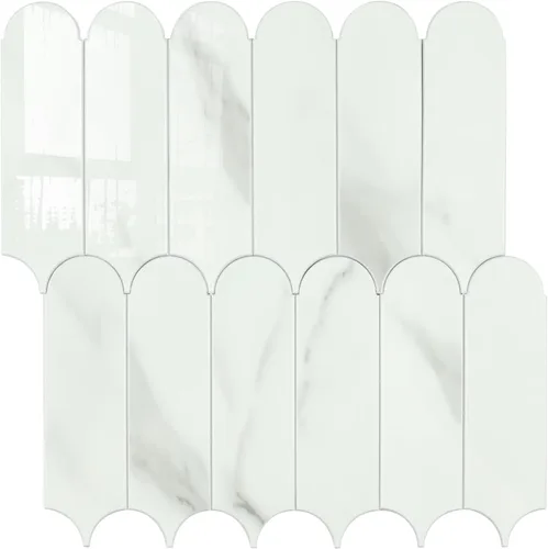Miniatura 15 de Black Peel and Stick Backsplash Subway Tile, 12"x12", 6-Sheet Self Adhesive, Faux Ceramic, Glossy, 5.97 SQ.FT, For Kitchen Bathroom