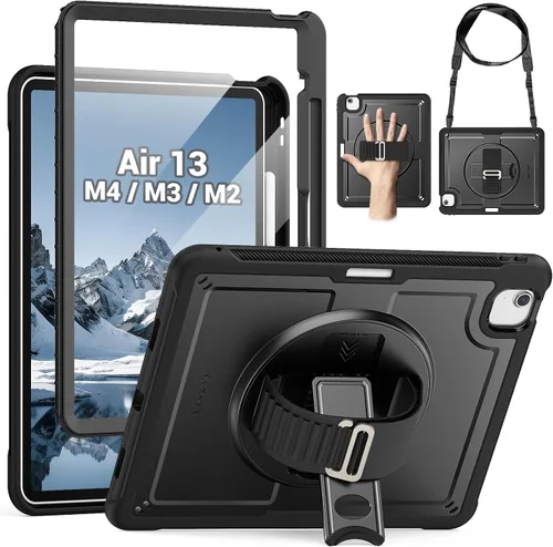 Miniatura 14 de SEYMAC Funda protectora a prueba de golpes para iPad Air de 11 pulgadas M4, M3, M2 (2026/2025/2024), funda protectora a prueba de golpes