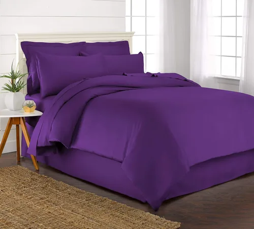 Miniatura 10 de Juego de funda de edredón de 3 piezas con 2 fundas de almohada, 800 hilos, 100% algodón, extra larga, para cama de tamaño individual/individual XL
