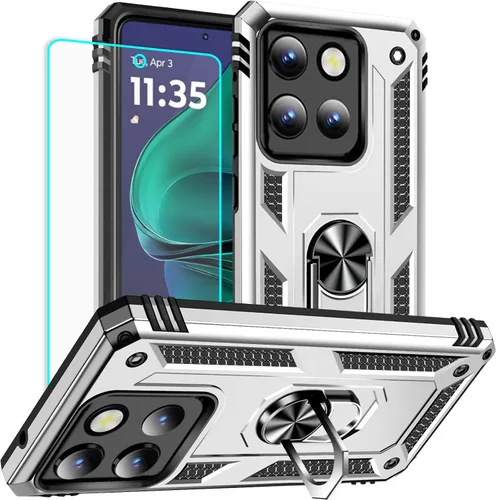 Miniatura 15 de Yiakeng Funda para Moto G Stylus 5G 2023, Motorola G Stylus 5G 2023 con protector de pantalla HD, fundas protectoras de grado militar con anillo