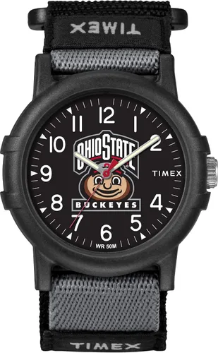 Miniatura 18 de Timex Reloj unisex Collegiate Recruit de 1.496 in - Tennessee Volunteers con correa de tela negra Texas Tech Red Raiders