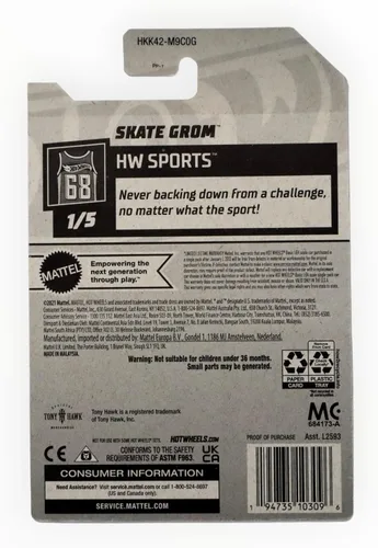 Miniatura 2 de Hot Wheels Skate Grom, HW Sports 1/5 [Blanco/Verde/Rosa] 42/250