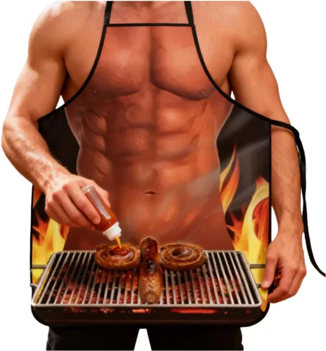 Delantal de cocina para hornear barbacoa para adultos, divertido y lindo delantal de cocina, regalo novedoso para hombres y mujeres, disfraz de