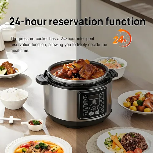 Miniatura 3 de Olla a presión eléctrica 10 en 1 con función de reserva de 24 horas, 6L, olla de cocción lenta, olla arrocera, wok, pastel, yogur, hace que cocinar