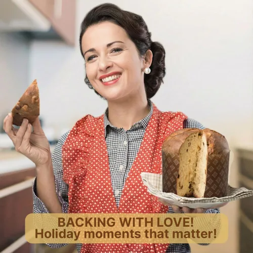 Miniatura 7 de Molde Kulich de 25 onzas, molde de papel para pan de Pascua, 12 piezas, formas de pan de Pascua, moldes para hornear de papel panettone, diseño
