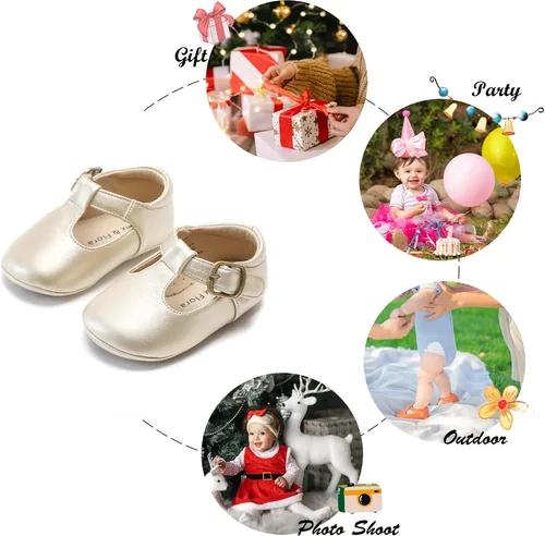Miniatura 229 de Felix & Flora Zapatos de bebé de suela suave - Zapatos de bebé para caminar, mocasines, suela de goma, zapatos de cuna