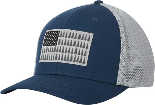 Miniatura 1036 de Columbia - Gorra de malla con bandera con árboles unisex para adultos, corona alta