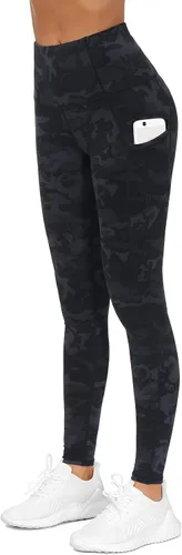 Miniatura 2 de The Gym People Pantalones deportivos gruesos de tiro alto, con bolsillos y control de abdomen, leggings para entrenar, correr, hacer yoga, para mujer