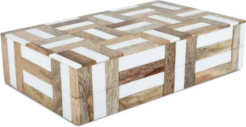 Miniatura 177 de Handicrafts Home Caja de recuerdo decorativa de 8 x 5 – Pequeña caja organizadora con tapa, almacenamiento decorativo Boho, caja de memoria retro