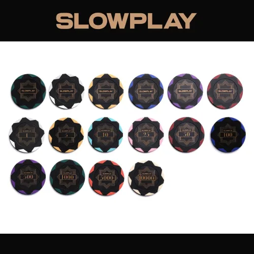 Miniatura 3 de SLOWPLAY Nash Clay - Fichas de póquer, 0.49 oz de compuesto de arcilla pesada, 1.575 in a granel, paquete de 50 con denominación de 100