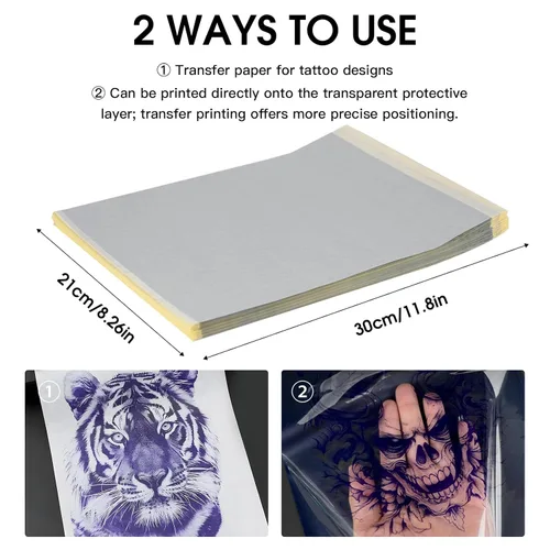 Miniatura 6 de Aimo T08F - Impresora inalámbrica de plantillas de tatuajes y 20 hojas de papel de transferencia para plantillas de tatuajes