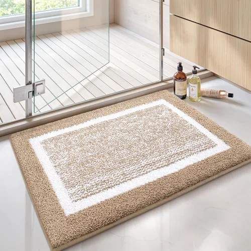 Miniatura 12 de Color&Geometry - Tapete, alfombra para baño Gris Blanco