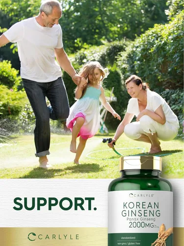 Miniatura 7 de Carlyle Cápsulas de ginseng coreano 2000 mg 200 unidades Suplemento de extracto de Panax estandarizado Fórmula sin OMG y sin gluten