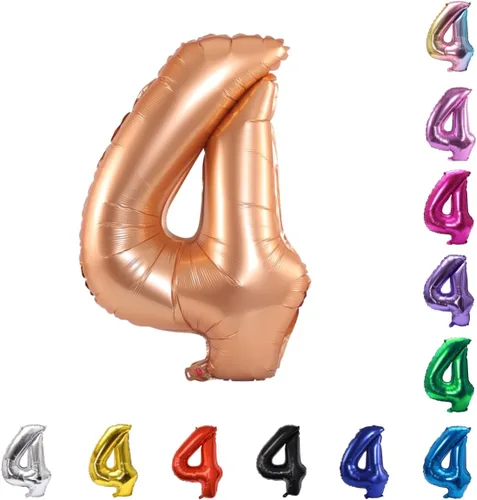Miniatura 116 de YPSelected Globo grande de 32 pulgadas de helio con números 0-9 de papel de aluminio azul para cumpleaños, bodas y fiestas (Azul, 3)