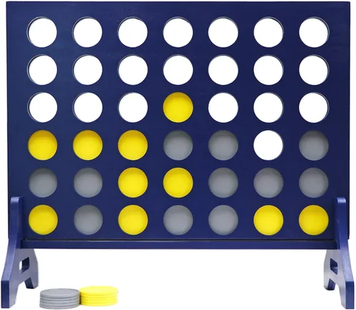 Miniatura 92 de Tailgating Pros Cuatro en una fila gigante azul marino premium con funda de transporte – Juego de patio al aire libre de gran tamaño – ¡Muchos
