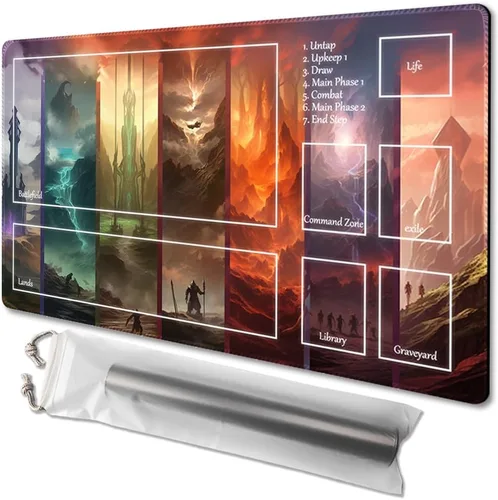 Miniatura 55 de MTG - Tapete de juego tamaño 24 x 14 pulgadas, bolsas de almacenamiento gratuitas, respaldo antideslizante, impresión, ideal para entusiastas