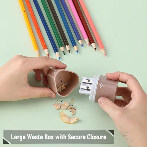 Miniatura 4 de Mr. Pen - Sacapuntas para lápices de colores, paquete de 3, 3 agujeros, manual de sacapuntas Colores boho
