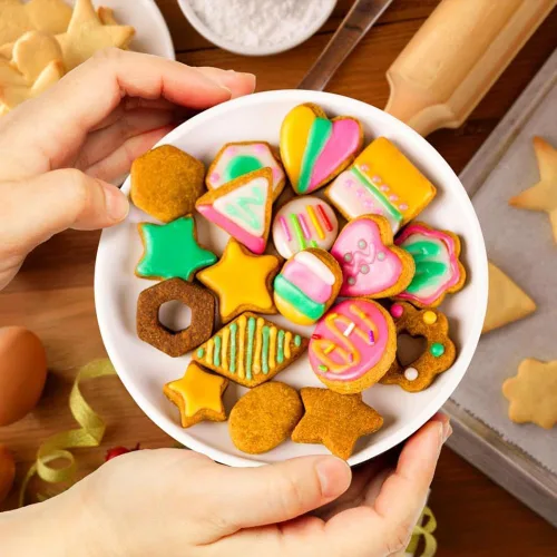 Miniatura 4 de Juego de 30 mini cortadores de galletas con caja, pequeños cortadores de arcilla polimérica de acero inoxidable para frutas y verduras para niños
