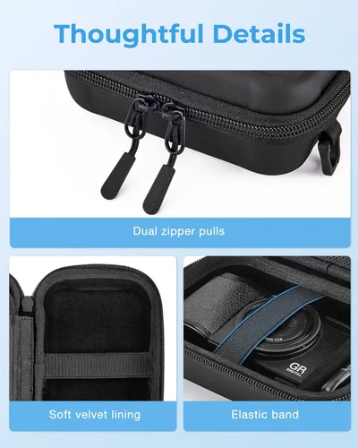 Miniatura 6 de BAGSMART Funda para cámara digital, protectora e impermeable para cámara pequeña con correa para el hombro, bolsa ligera para cámara Canon PowerShot