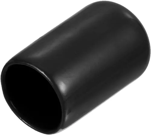 Miniatura 11 de uxcell 25 tapas de goma de 0.787 in de vinilo de identificación redonda tapa tapa de rosca de tornillo protectores negro