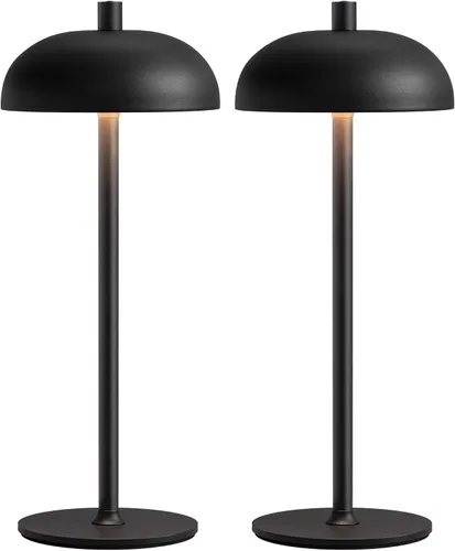 Miniatura 11 de Juego de 2 lámparas de mesa LED inalámbricas pequeñas de 12 pulgadas, lámpara de escritorio portátil impermeable, luces de batería recargable