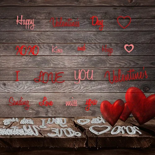 Miniatura 7 de Estivaux Letras troqueladas de feliz San Valentín para hacer tarjetas, letras del alfabeto de amor, juegos de troqueles de corte, plantillas