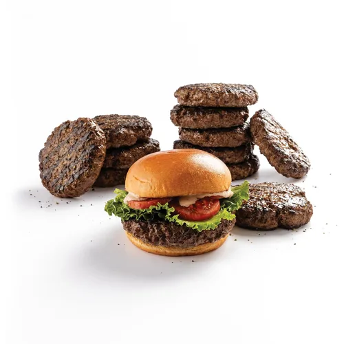 Omaha Steaks PureGround® Burger Flight, 24 Artículos: 8 Hamburguesas Smash, 4 Filets Mignons, 4 Solomillos, 4 Porterhouse, 4 Tiras de Nueva York