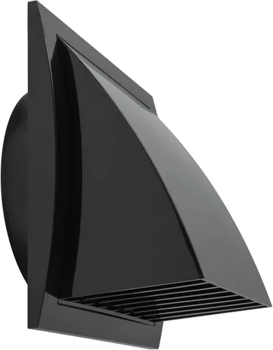 Miniatura 24 de Repa Market Campana de ventilación negra de 4 pulgadas para secadora, cubierta de conducto para paredes, capucha de protección de plástico ABS