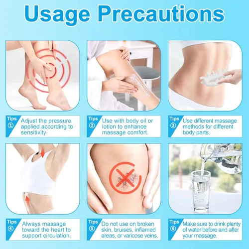 Miniatura 7 de Herramienta de masaje para celulitis, pistola de fascia, herramienta de drenaje linfático, masaje de punto de activación, herramientas de liberación