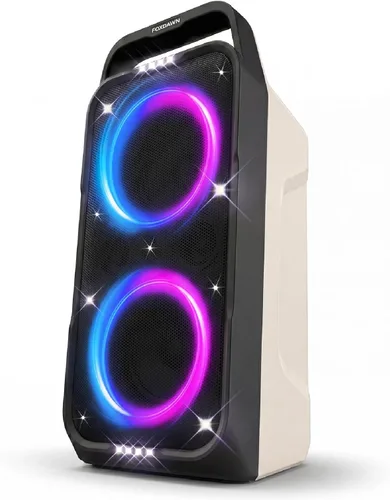 Miniatura 11 de Foxdawn Altavoz Bluetooth para fiestas: 240 W pico de sonido fuerte, graves profundos, tiempo de reproducción de 15 horas, carga rápida, IPX4