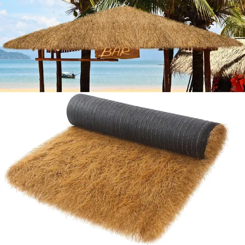 Nuenen Techo de Paja Sintética de Hierba Artificial Rollo de Paja Mexicana Ignifugo Techo de Palapa para Decoración de Tiki Bar, Cabaña, Patio,