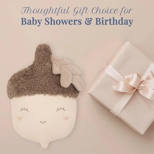 Miniatura 6 de MON AMI Nutty Acorn - Almohada de felpa de 14 pulgadas para niños y niñas, felpa suave de bellota de bosque, acento decorativo acogedor, regalo