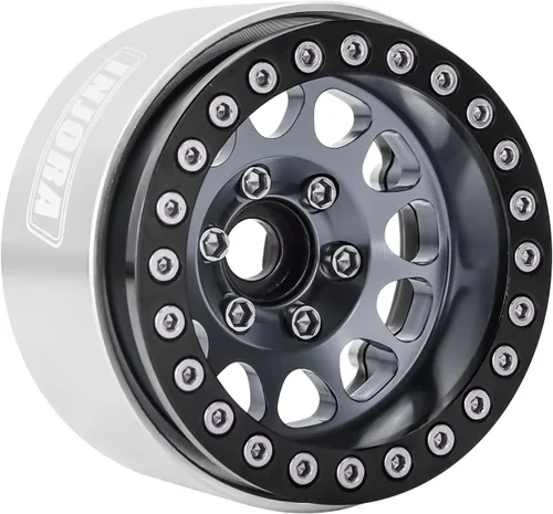 Miniatura 2 de INJORA 1.9 Beadlock Wheel Deep Dish Negative Offset de 10.4mm con llanta de rueda para 1/10 RC Crawler Auto Axial SCX10 90046 AXI03007 TRX4 VS4-10
