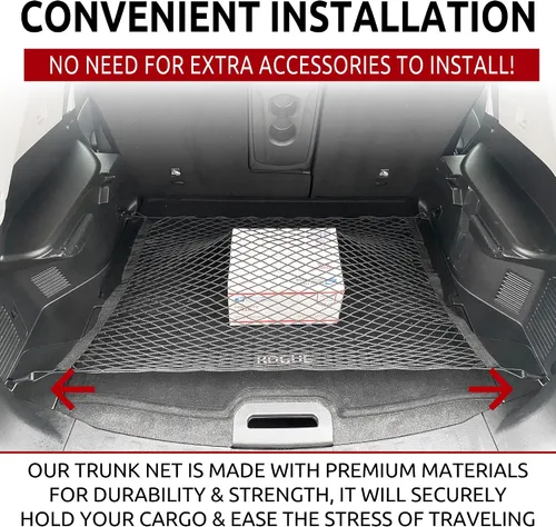 Miniatura 2 de Red de carga elástica para maletero para Nissan Rogue (T33) 2021-2025 – Organizador y almacenamiento de maletero de primera calidad – Red
