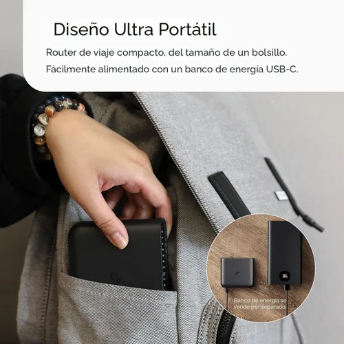 Miniatura 7 de TP-Link Router de Viaje Ultra-Portátil Wi-Fi 6 AX1500 TL-WR1502X Compartición Fácil de WiFi Público Aprobado para Hotel/RV/Viajes Conexión