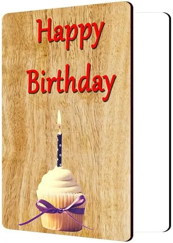 Miniatura 6 de Tarjeta de felicitación de madera de feliz cumpleaños, tarjetas de felicitación de madera, regalos para mujeres, hombres, niñas, niños, esposa