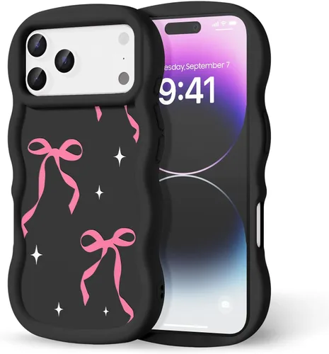 Miniatura 229 de Compatible con iPhone SE/8/7 Funda para Mujeres y Niñas, Marco Ondulado Rizado con Patrón Lindo, Estética Delgada Suave Silicona TPU Parachoques