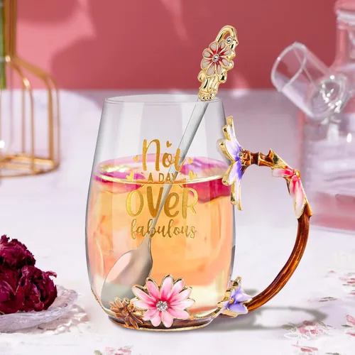 Miniatura 3 de OEAGO Regalos de cumpleaños para mujeres, taza de té para mamá, regalos únicos de amistad para madres para ella de parte de hija, hijo, ideas