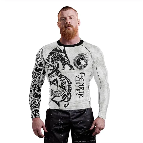 Miniatura 6 de FORMONIES POD Viking - Camiseta de compresión para hombre, manga larga, capa base para jiu jitsu