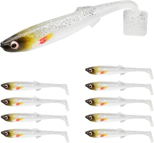 Miniatura 18 de TRUSCEND Shadtale Easy Catch Soft Fishing Lures, Unique Vibration and Action for Various Rigs, Paddle Tail Swimbaits Trailer for Bass, Trout